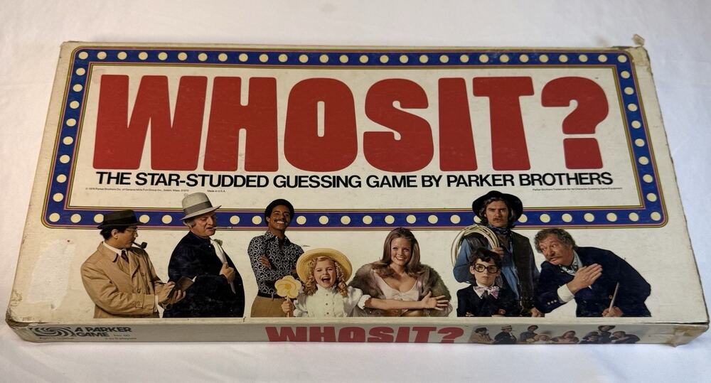 WHOSIT? Vtg Board game 1976 Parker Bros Deduction Guessing Game. Complete